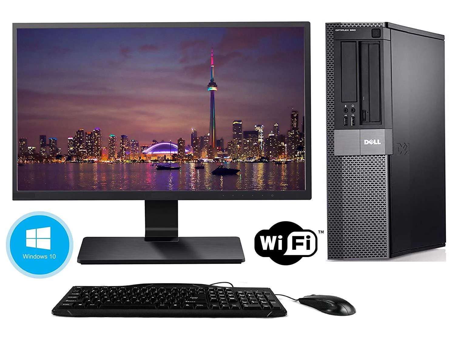 Dell Optiplex 9010 Core I7 3770+22" Dell Monitor~Windows 10 64 Bit  Keyboard~Mouse~WiFi Refurbished - Image 3